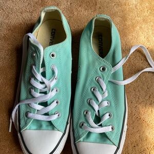 Converse Mint Green Low-Top Canvas Sneakers